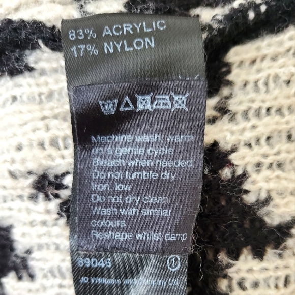 Black and Off-white Houndstooth Cardigan 12/14 - Picture 9 of 9